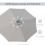 2.7MT Solar Powered Solid Metal 24 Led Grey Parasol Outdoor Best 7