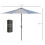 2.7MT Solar Powered Solid Metal 24 Led Grey Parasol Outdoor Best 3
