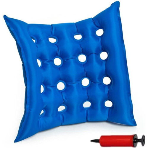 Inflatable Seat Cushion Pad Breathable Ergonomic Cushion with Air Pump