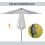 2.7MT Solar Powered Solid Metal 24 Led Grey Parasol Outdoor Best 8