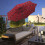 2.7MT Solar Powered Solid Metal 24 Led Wine Red Parasol Outdoor Best 1