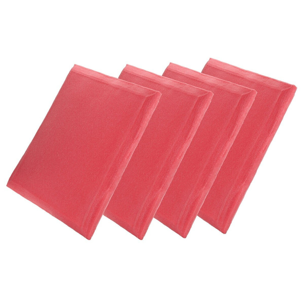 (Blue) 4PCS Sound-Absorbing Cotton Foam Acoustic Panel KTV Studio with Adhesive Sticker