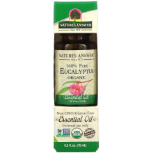 Natures Answer Aceite esencial de eucalipto USDA orgnico 100% puro | Aceite de aromaterapia natural para difusor/humidificador destilado al vapo