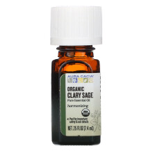 Aura Cacia, Reines Ätherisches Öl, Bio Muskatellersalbei, 0,25 fl oz (7,4 ml)