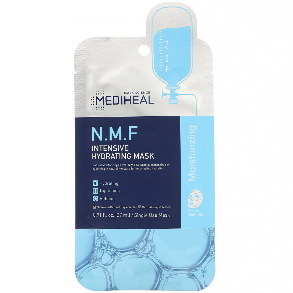 Mediheal , N.m.f Intensive Hydrating Beauty Mask, 1 Sheet, 0.91 Fl. Oz (27 Ml)