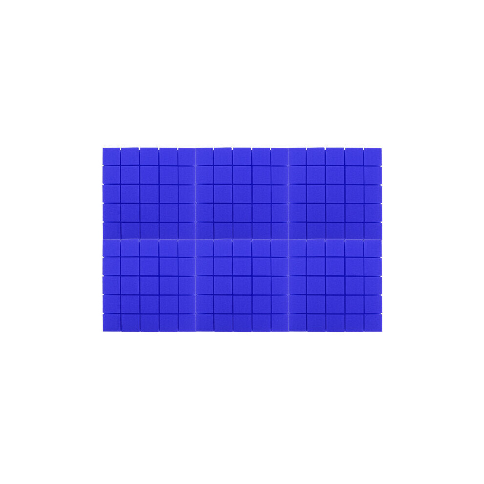 (Blue) 6Pcs Acoustic Panels Tiles Studio Soundproofing Sound Foam Wedge Ktv Home 30X30x3cm 6112212037843