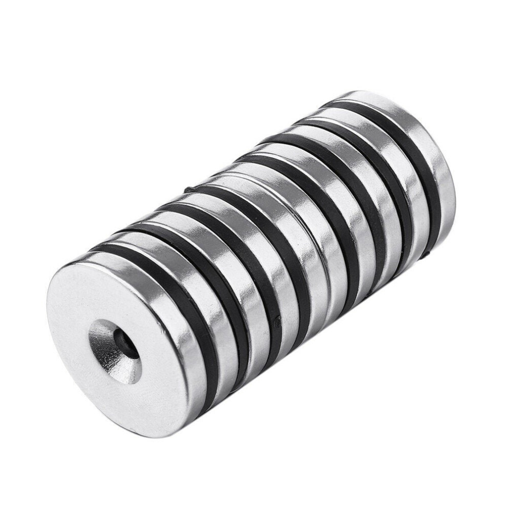 10Pcs 30X5mm N35 Countersink Hole Magnets 5Mm Hole Rare Earth Neodymium Magnet With Screws 3654659391605