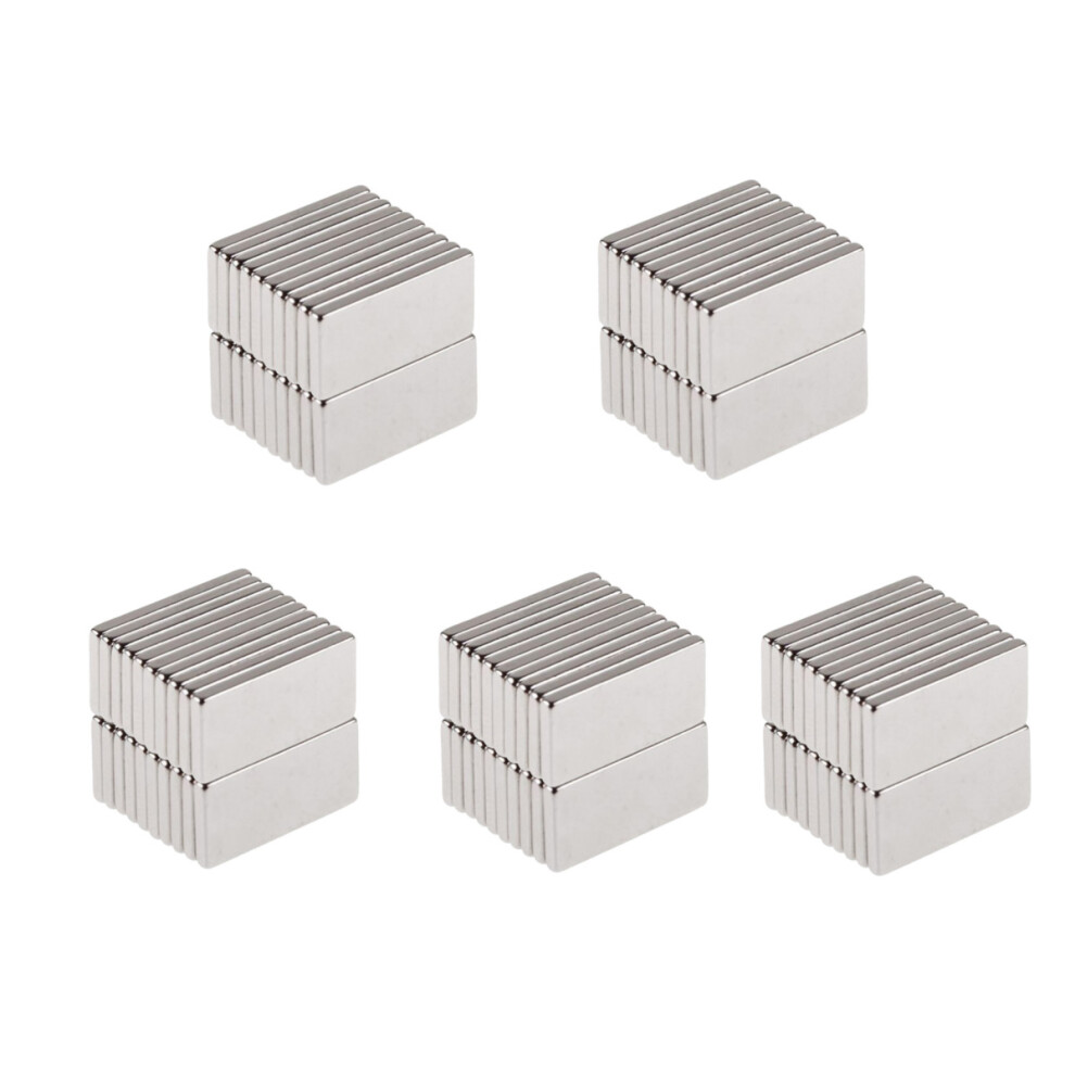 100pcs N50 20x10x2mm Block Neodymium Magnet Oblong Super Strong Rare Earth Magnets