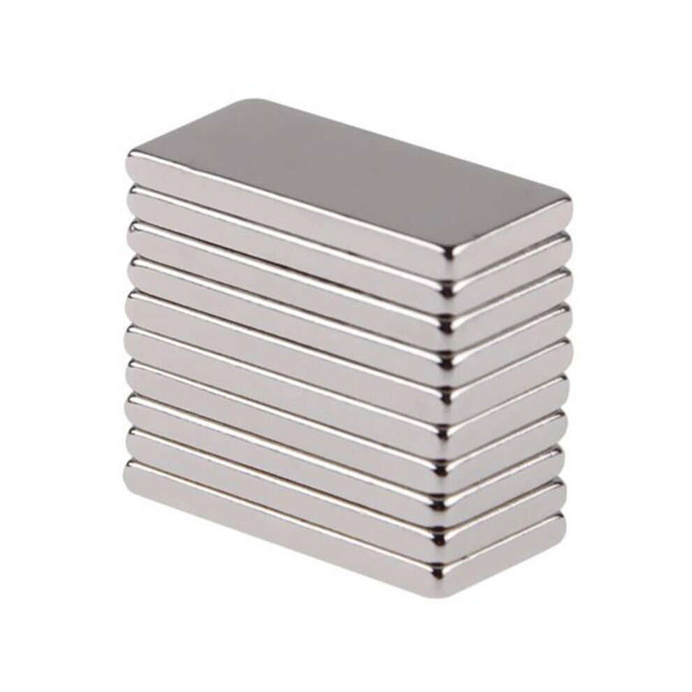 10Pcs N50 20X10x2mm Neodymium Block Magnet Oblong Super Strong Rare Earth Magnets 3654659392275