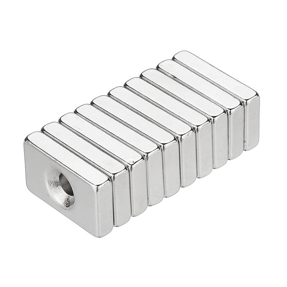10Pcs N50 25X15x5mm Block Magnets 4Mm Hole Rare Earth Neodymium Magnet 6112212032992