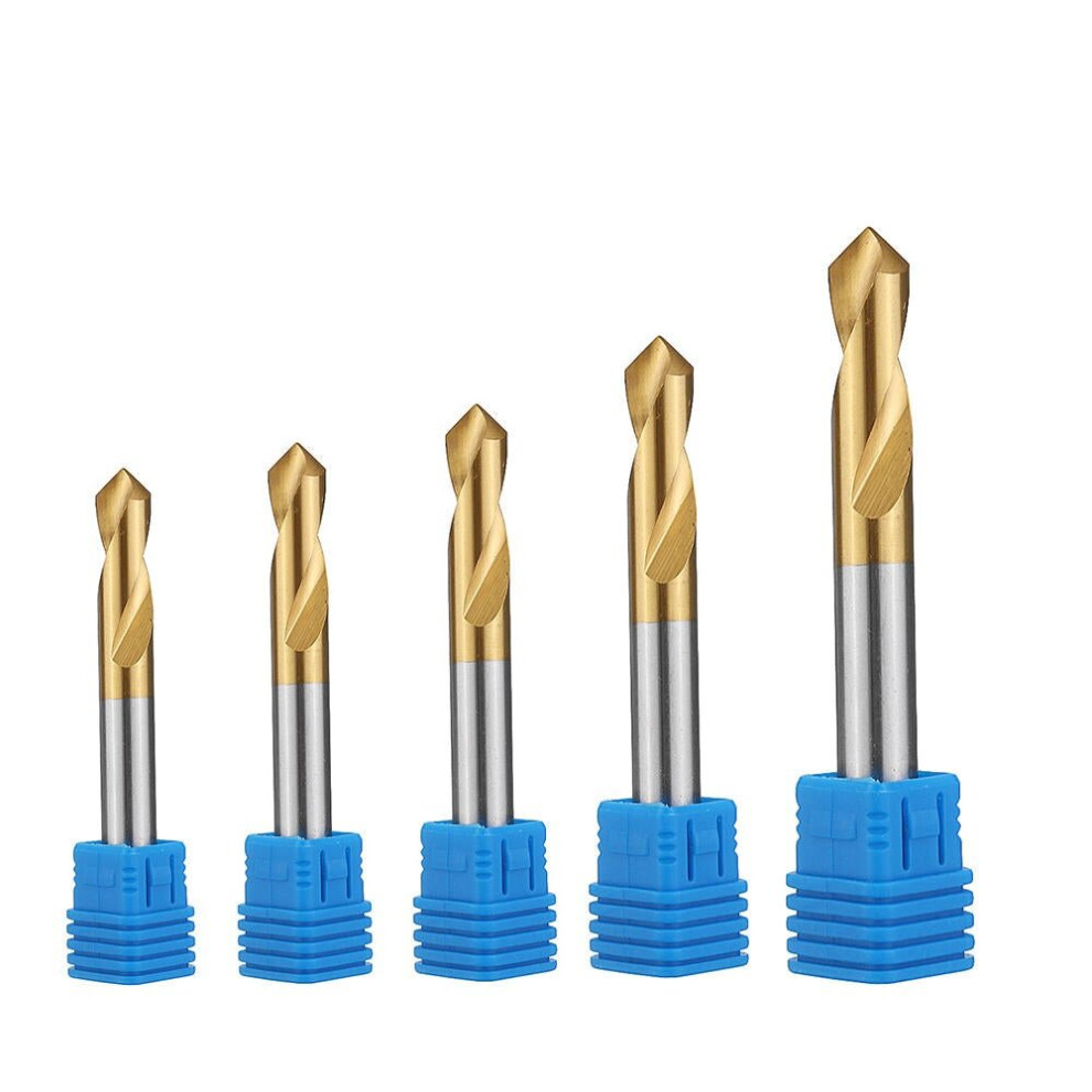 5Pcs 2 Flutes 90 Degree 4-10Mm Chamfer Drill Bit M35 Hss Cobalt Drill Bit Milling Cutter 6112211907239