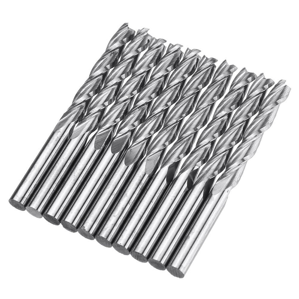 10Pcs 3.175*22Mm 3 Flutes Milling Cutter Carbide End Mill Cnc Cutting Tool 6112211909455