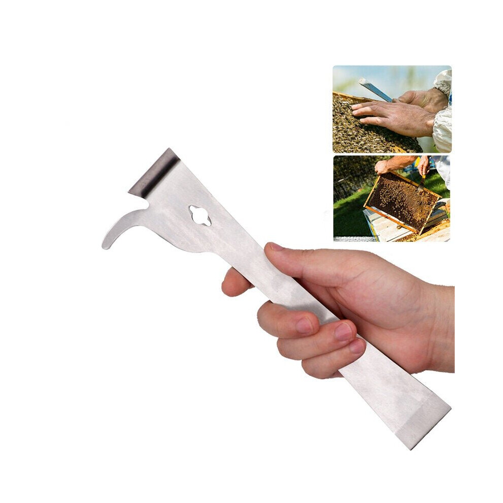 Bee Honey Beekeeping Tools Set Stainless Steel Thumb Type Bee Hive Scraper Beekeeping Scraper Beekeeping Cutter Honey