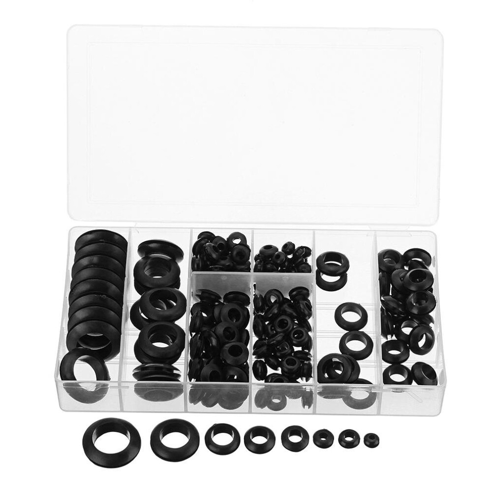200Pcs Rubber Wires Harness Grommets Protect Wires Rubber Ring Sealing Grommet 3-20Mm 3654659463685