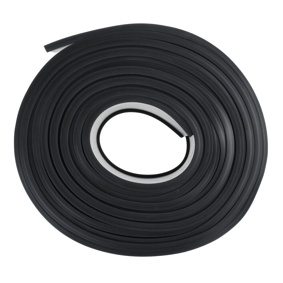 5M Rubber Strip Garage Door Bottom Weather Seal Trim T-End Buffer Anti-collision Damping For 16' Wide Doors