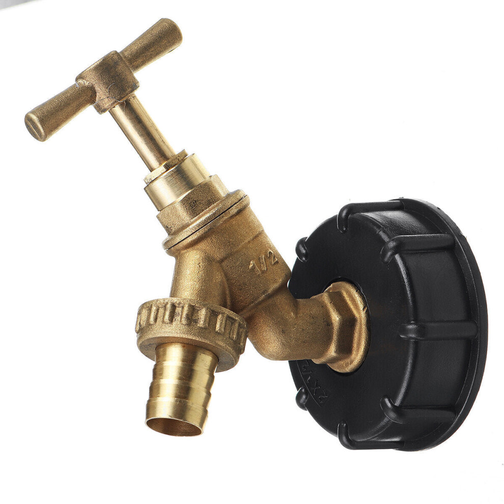 1/2 Inch Water Tank Adapter Tap Outlet Replacement Valve Fitting for Garden Connector,Gold