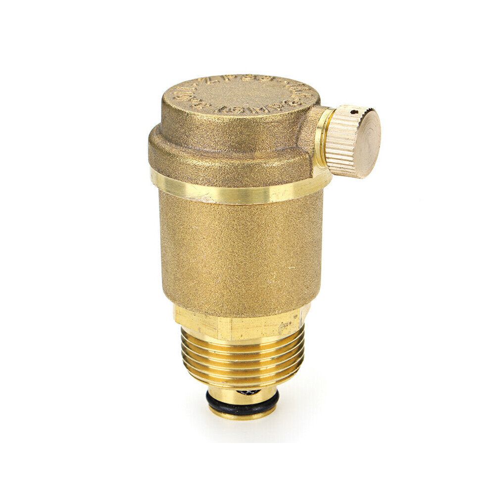 (1/2 Inch) Brass Automatic Air Vent Valve Exhaust Safety Pressure Relief for Water Heater HVAC Pipeline System
