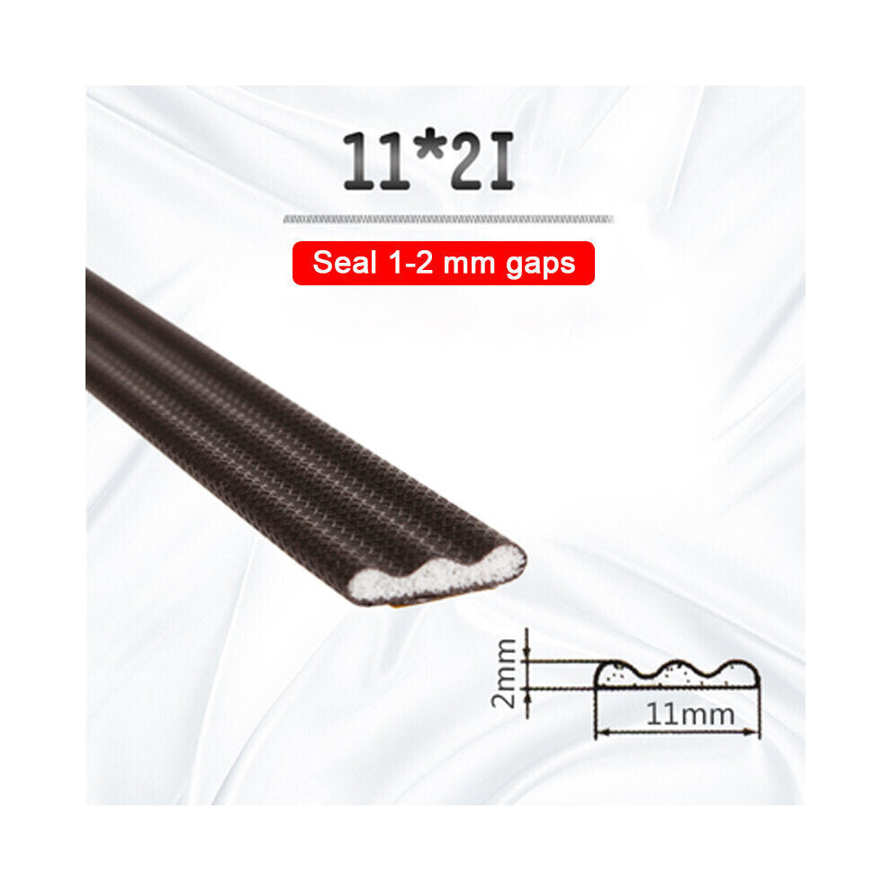 (11*2I) 5m Self Adhesive Soundproof Foam Door Window Seal Acoustic V Type Sealing Strip Weather Stripping Gap Filler