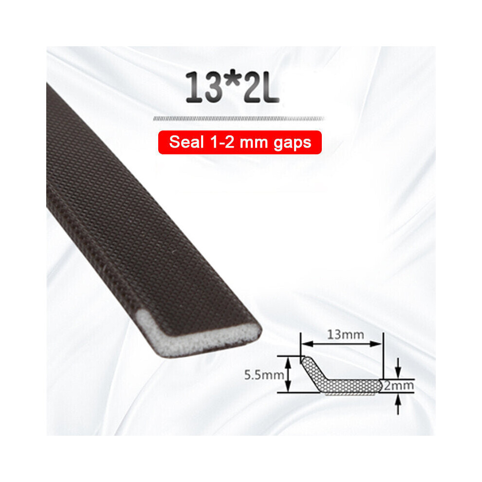 (13*2L) 5m Self Adhesive Soundproof Foam Door Window Seal Acoustic V Type Sealing Strip Weather Stripping Gap Filler