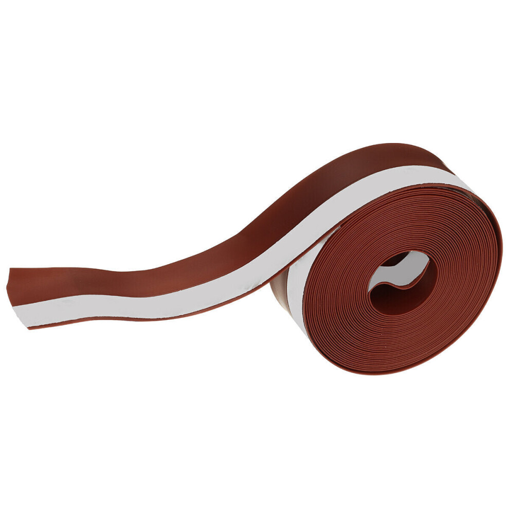 (Brown) Self-Adhesive Sealing Strip Door Seam Bottom Dust-Proof And Window Gap 3654659452436