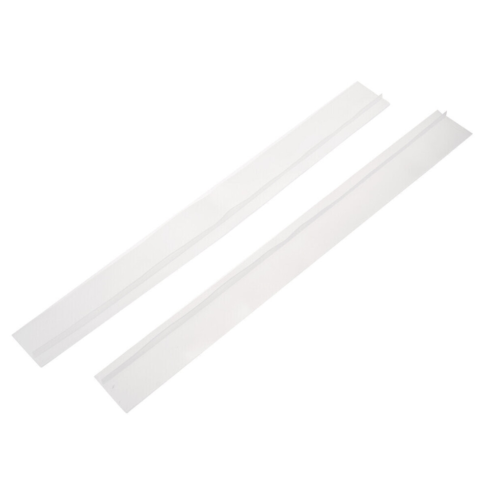 (White) 2Pcs Silicone Stove Counter Gap Cover Heat Resistant Filler Seals Kitchen 21 Inch 3654659455352
