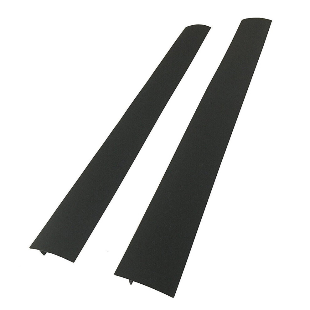 (Black) 2Pcs Silicone Stove Counter Gap Cover Heat Resistant Filler Seals Kitchen 21 Inch 3654659455369