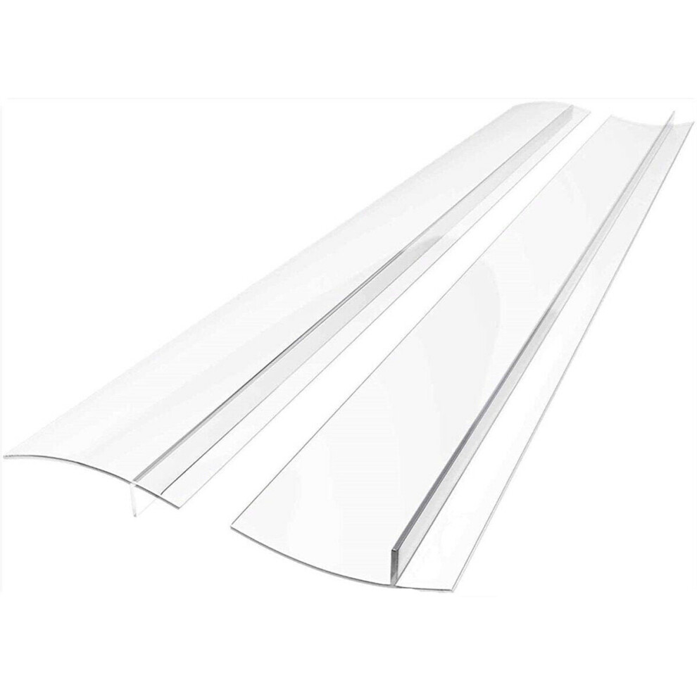 (Transparent) 2Pcs Silicone Stove Counter Gap Cover Heat Resistant Filler Seals Kitchen 21 Inch 3654659134271