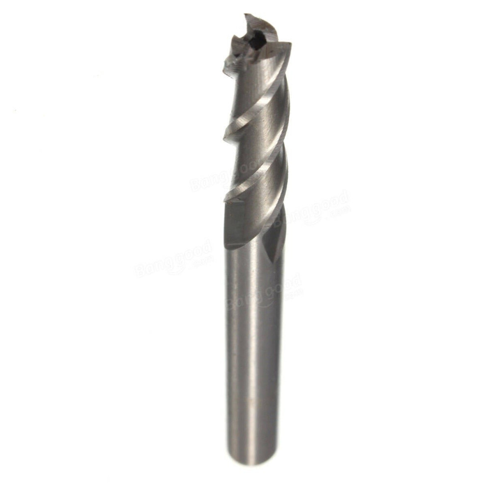 6mm x 3 Flute HSS Aluminium End Mill Cutter Extended CNC Bit Milling