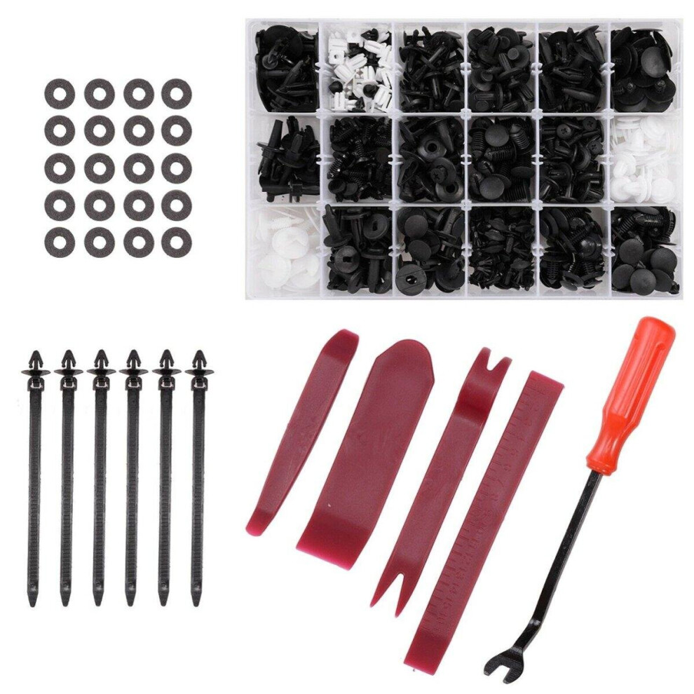 467Pcs Rivet Fasteners Retainer Push Pin Car Body Bumper Rivet Trim Moulding Retainer Clip Tools Kit 3654657505257