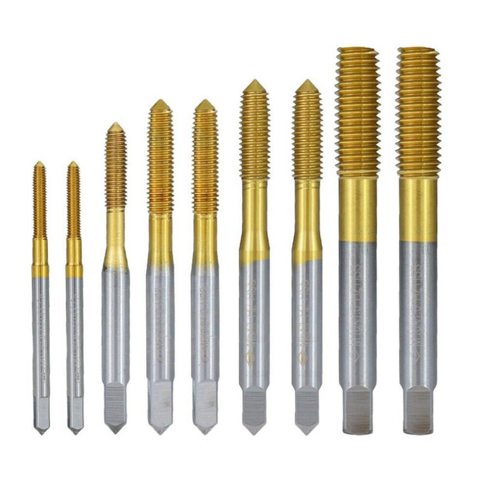 (M5) Titanium Coating Extrusion Taps M2-M12 Fluteless Forming Machine Plug Taps Metric Screw Thread Tap