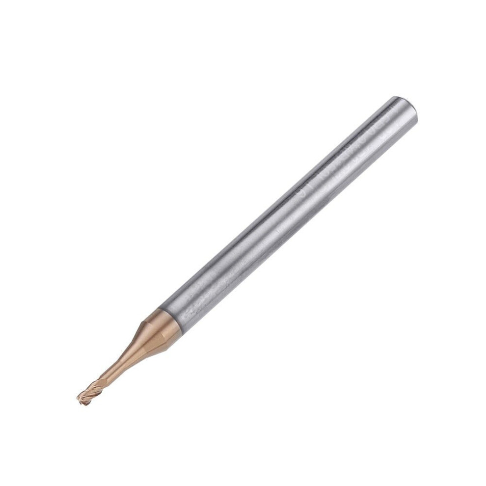 2 Flutes Ball Nose Long Neck End Mill D1.5 R0.2mm HRC60 Deep Notch Milling Cutter