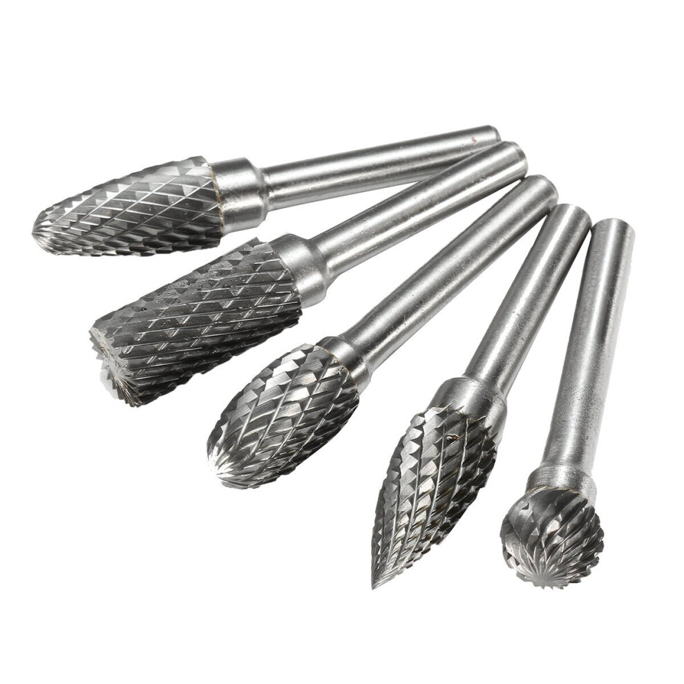 Rb13 5Pcs 12Mm Head Tungsten Carbide Rotary File Burr Die 6Mm Shank For Rotary Drill 3654659089144