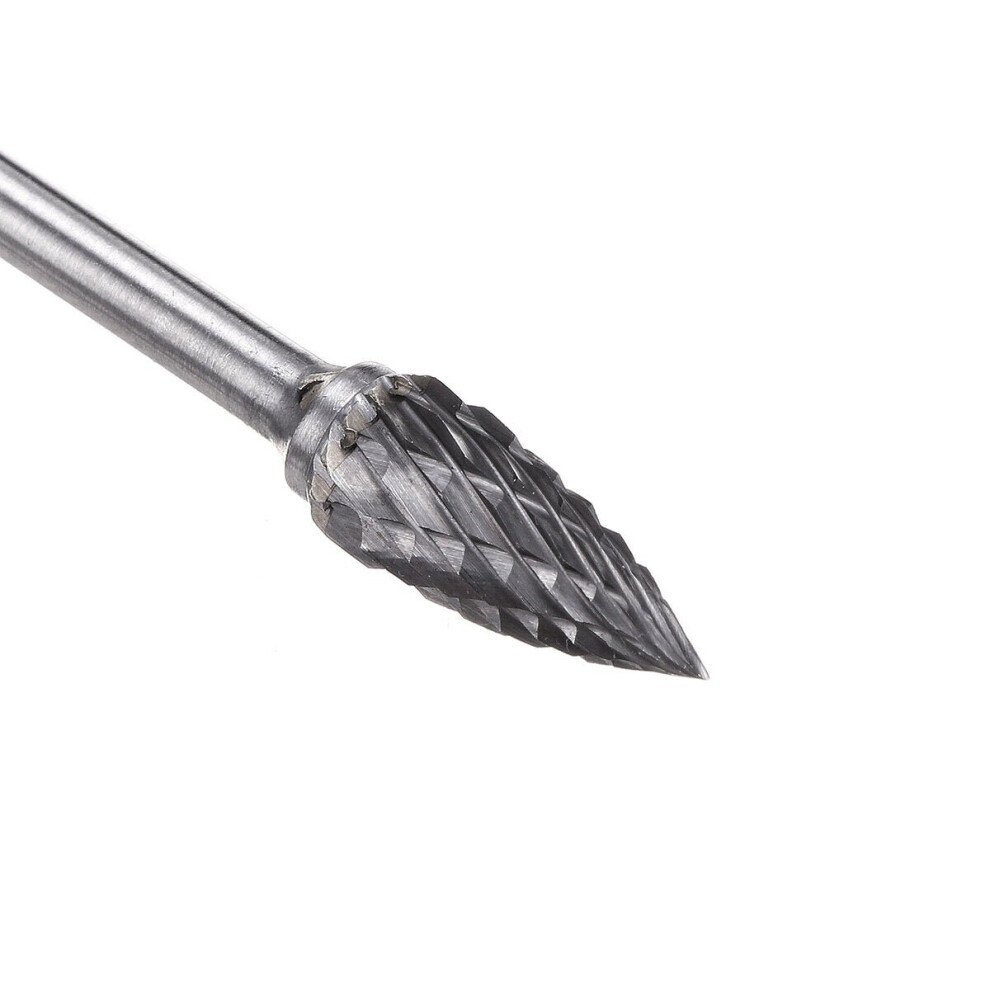 (6) 3x6mm Double Grain Tungsten Steel Grinding Head Rotary Burr Drill Bit Milling Cutter -VARS