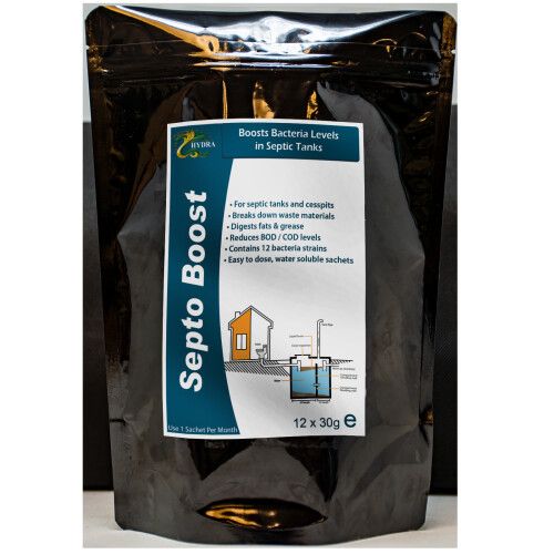(12x30g 12months	) Hydra Septo Boost (Septic Tank Bacteria)