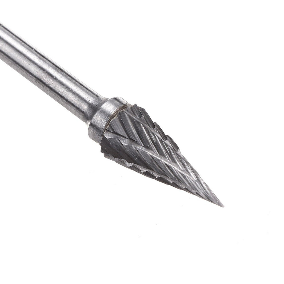 (9) 3x6mm Double Grain Tungsten Steel Grinding Head Rotary Burr Drill Bit Milling Cutter -VARS