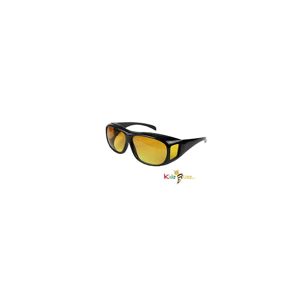 (Yellow Lenses) UNISEX Night Sight Driving Over Glasses