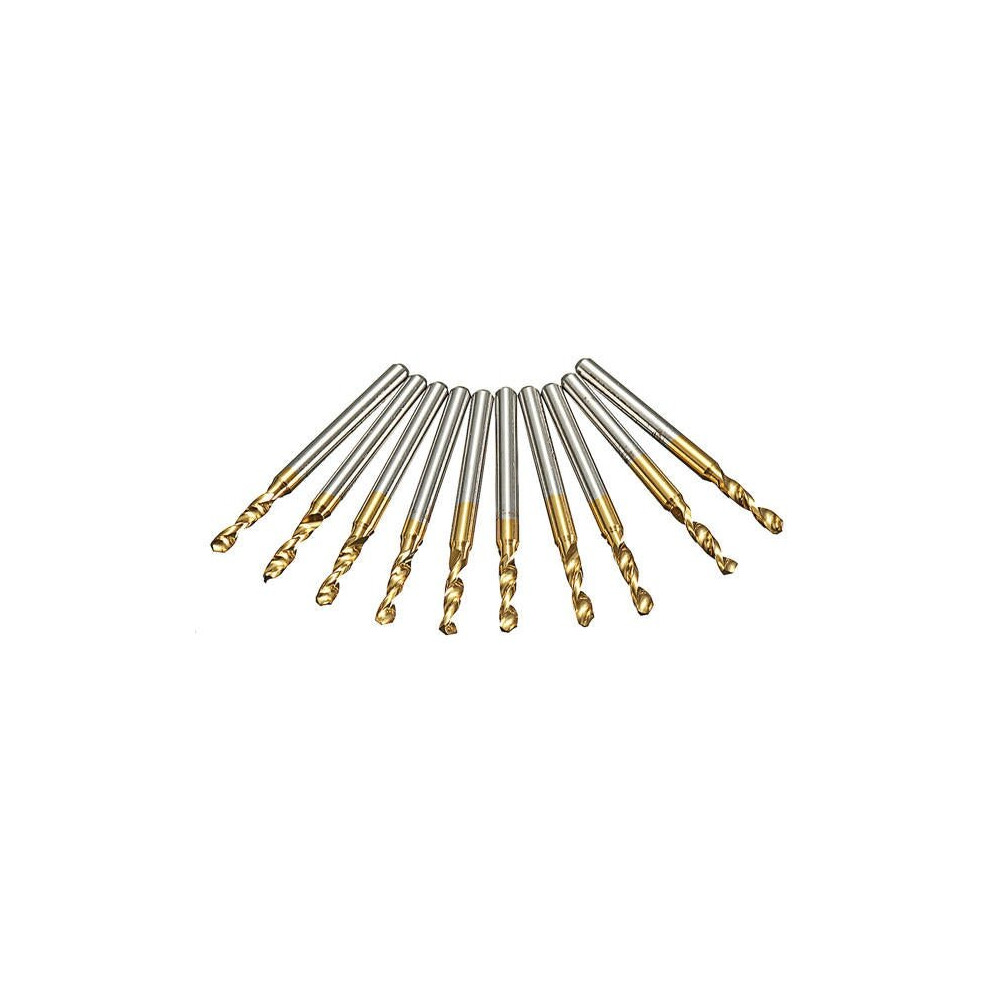 10pcs 3.175mm Shank 2.5mm HSS Titanium Coated Drill Bits PCB