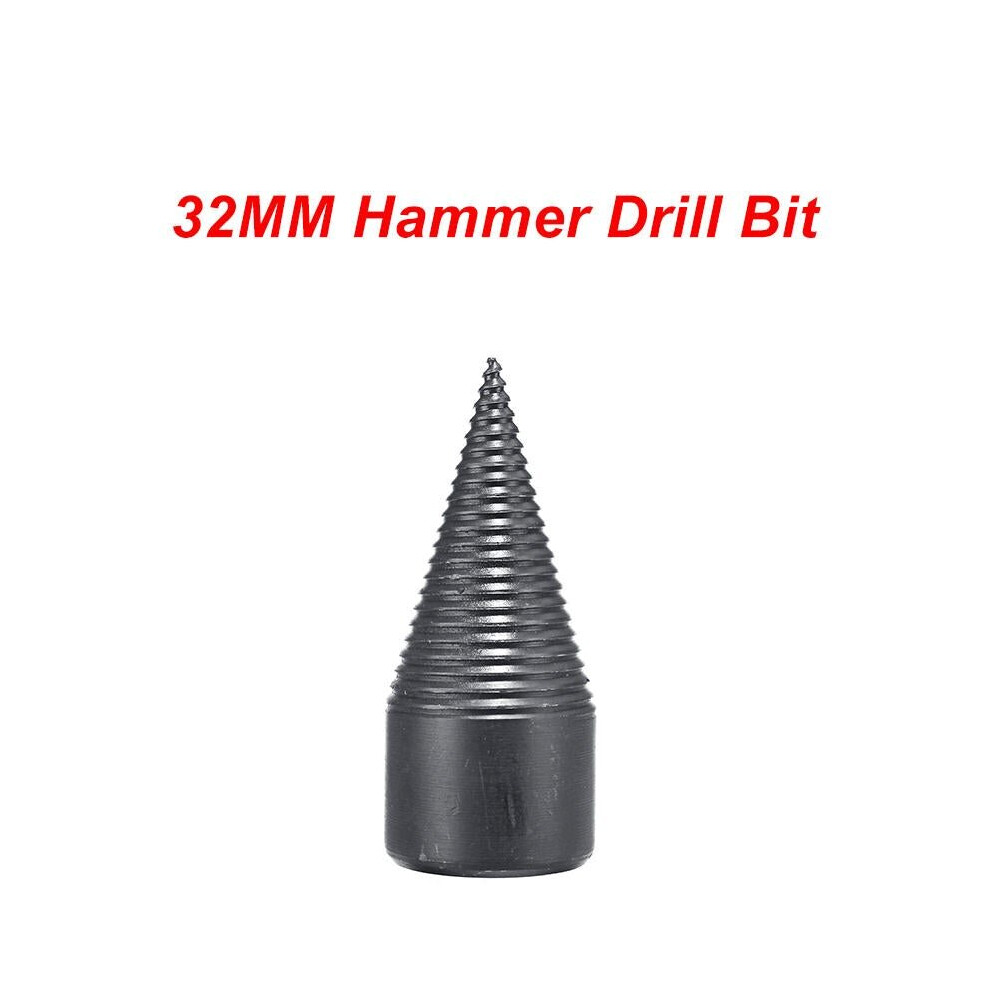 (32MM Drill Bit) High Speed Wood Separator Spiral Cone Household Firewood Splitter Drill Bit