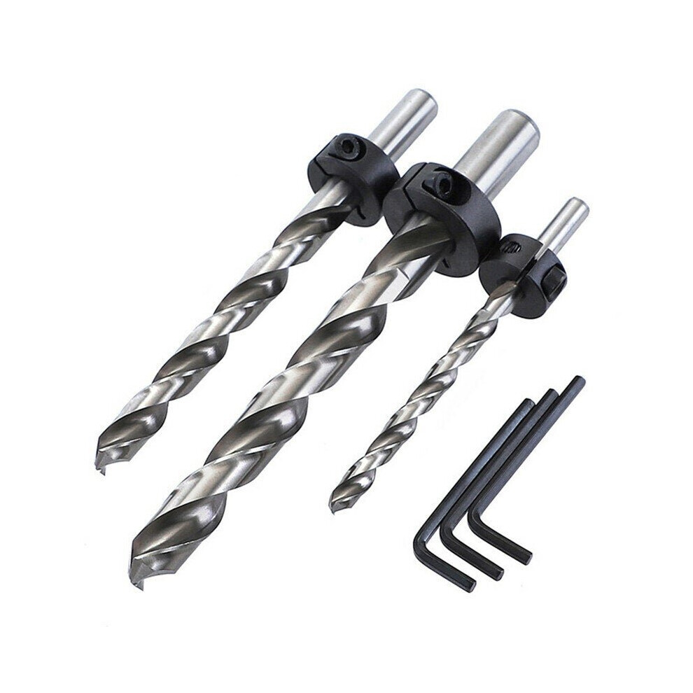 (3Pcs) Hss Imperial Twist Bevel Drill Bit With Limited Ring And Hex Wrench 6112211948966