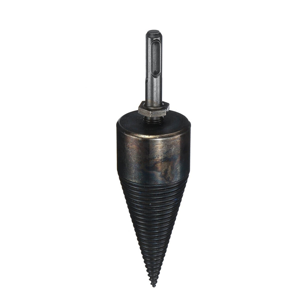 (Round) 45mm HSS Firewood Splitting Drill Bit Hard Wood Cone Splitter for Electric Hammer