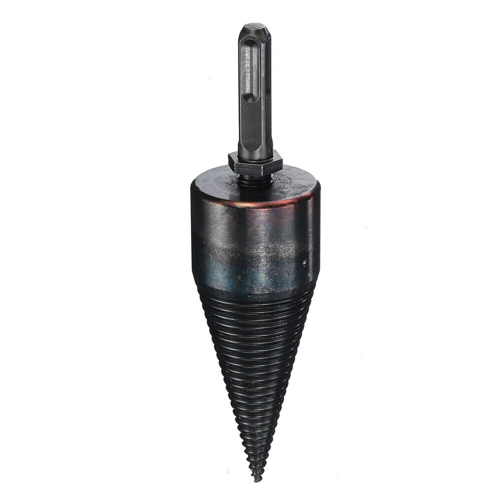 (Square) 45mm HSS Firewood Splitting Drill Bit Hard Wood Cone Splitter for Electric Hammer