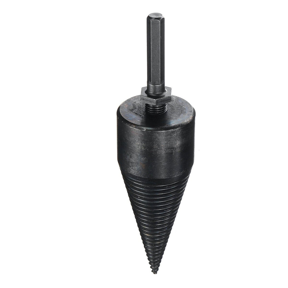 (Hexagonal) 45mm HSS Firewood Splitting Drill Bit Hard Wood Cone Splitter for Electric Hammer