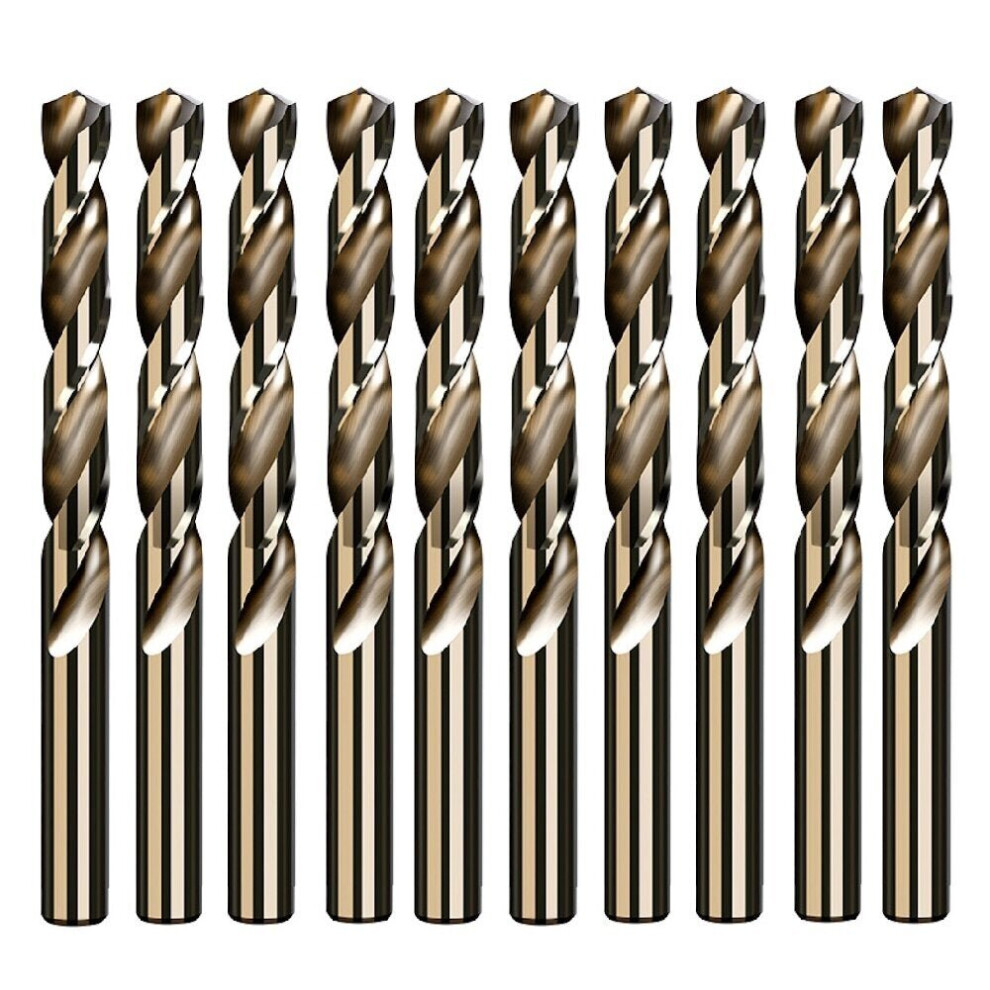 (8.5Mm) 10Pcs 5.2/5.5/6.0/8.5Mm M35 High Speed Steel Containing Cobalt Twist Drill Bit Tool For Metal Stainless Drilling 6112211942100