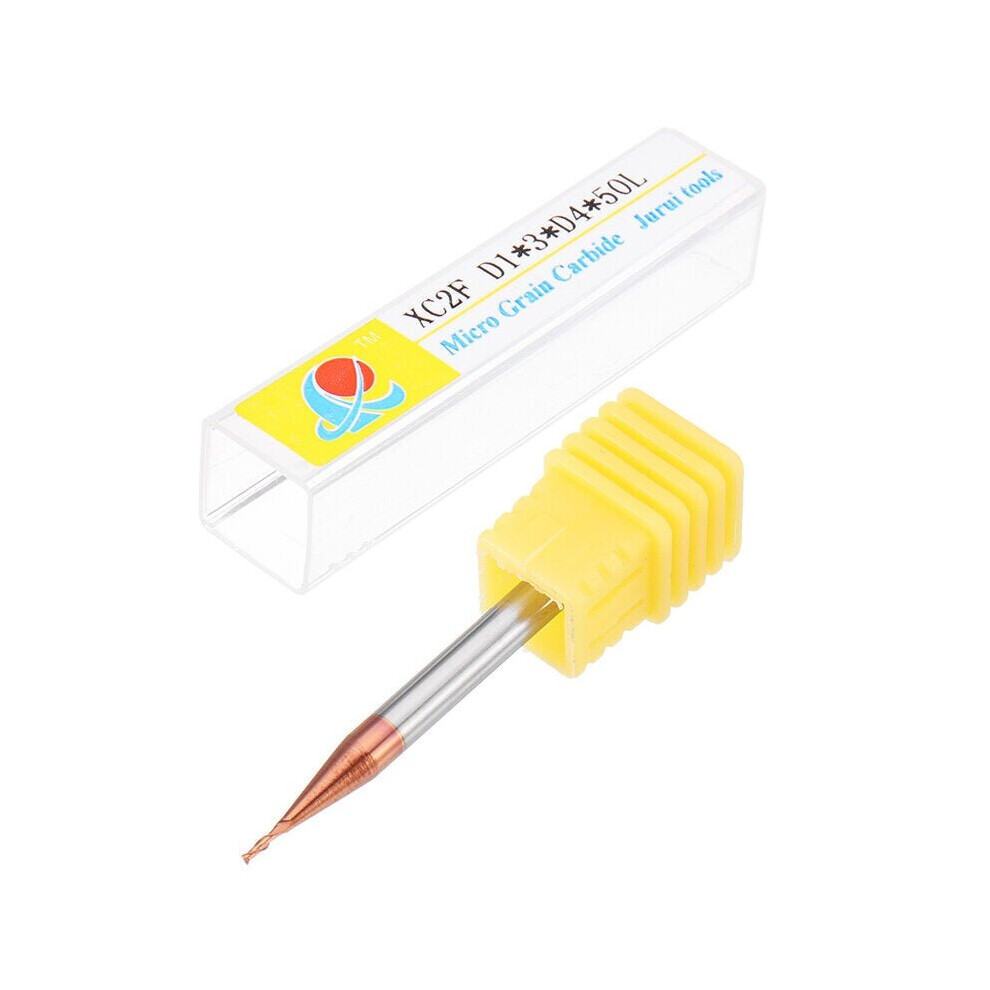 (1.0Mm) 1-8Mm 2 Flutes Tungsten Carbide End Mill Cutter Hrc55 Altin Coating Cnc End Mill Tool 6112211942087