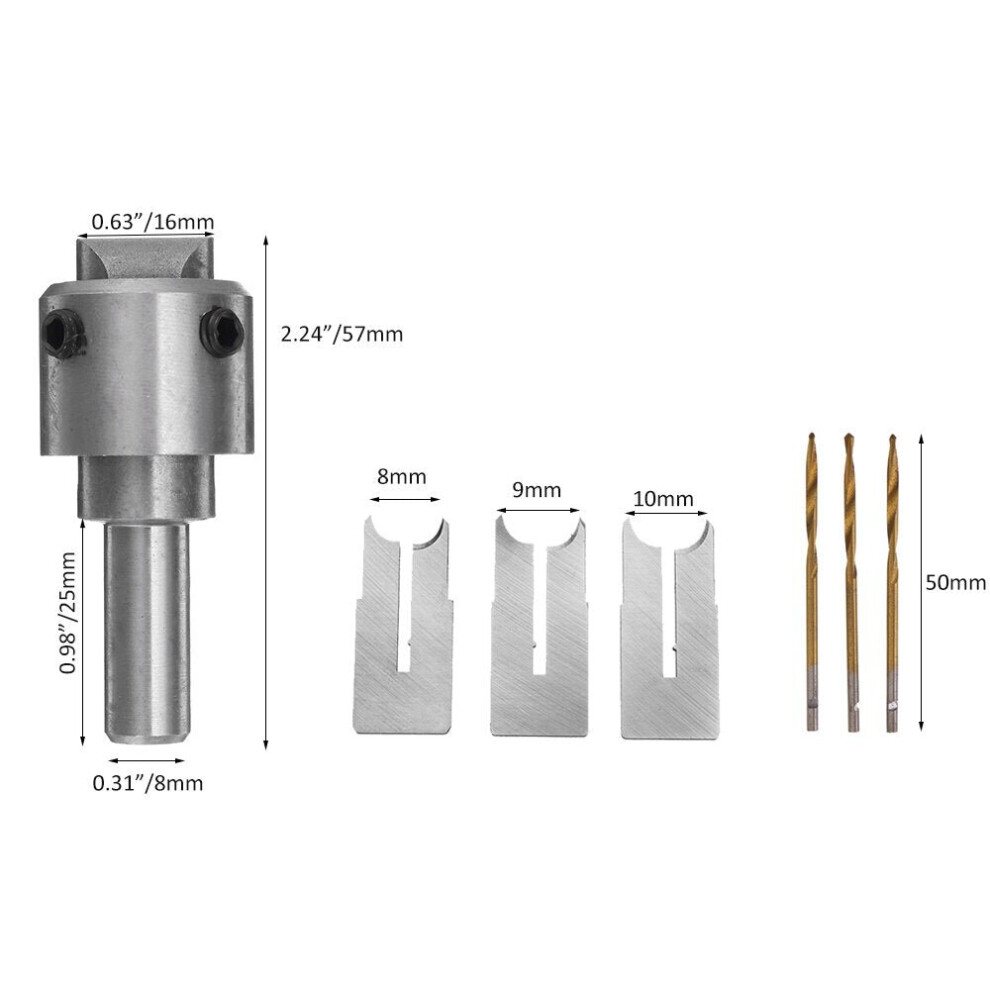 (S) 10pcs Beads Ball Router Bit Wooden Maker Drill Milling Cutter Tools