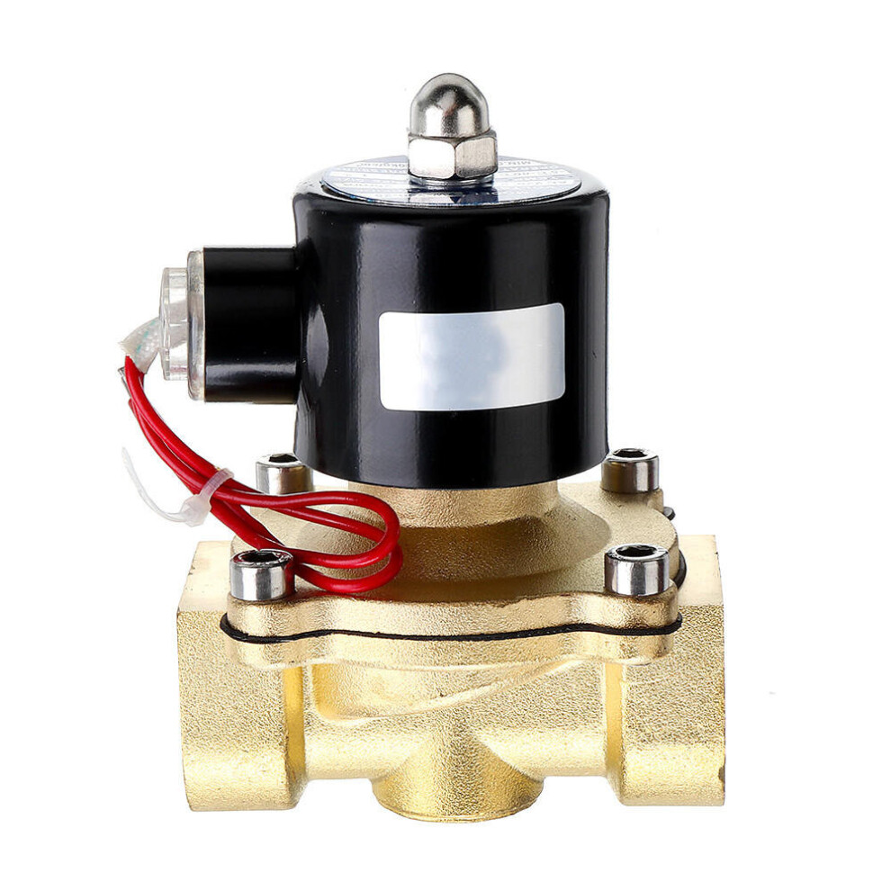 (3/8 Inch) 1/2 3/4 1 Inch 110V Electric Solenoid Valve Pneumatic Valve for Water Air Gas Brass Valve Air Valves