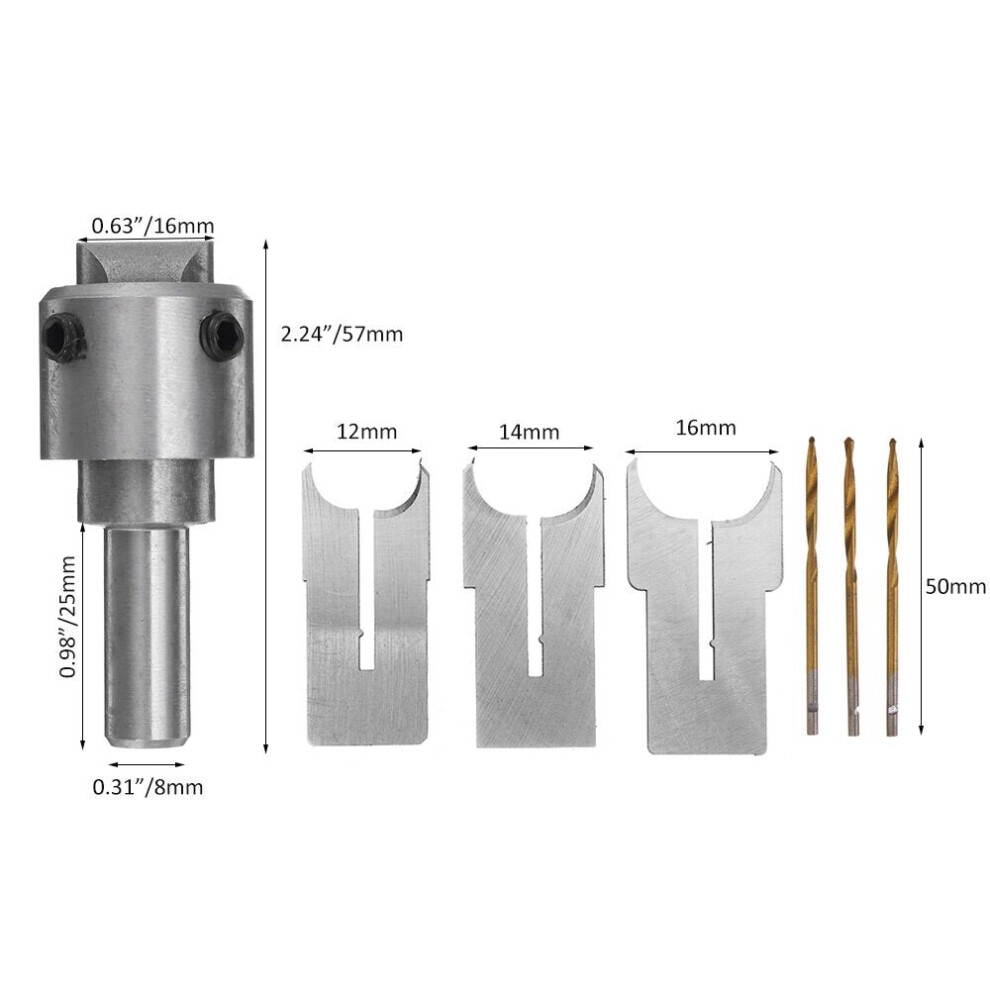 (L) 10pcs Beads Ball Router Bit Wooden Maker Drill Milling Cutter Tools