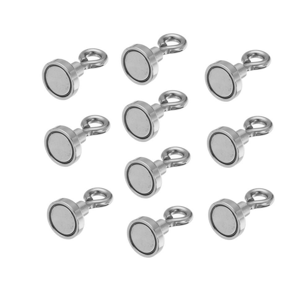 10pcs 16mmx30mm 5kg Neodymium Recovery Magnet Metal Detector Claw Hook