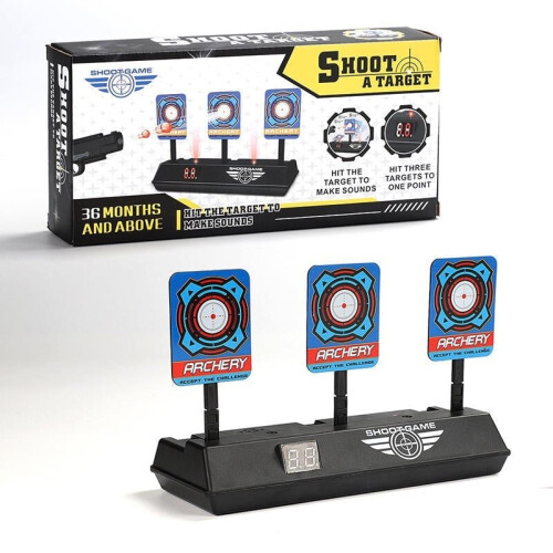 Electronic Target Practice Scoring Automatic Return Lighting Sound Effects Shooting Practice Funny Board Game Toys 1