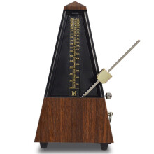 (Brown) Custom Metronome Mechanic Music Timer Teak For Piano Guitar Violin Xmas Gift